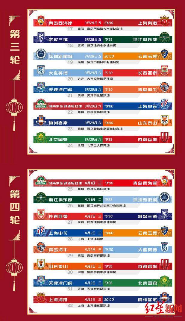 中超联赛新赛季今日揭幕多支豪门球队竞争激烈