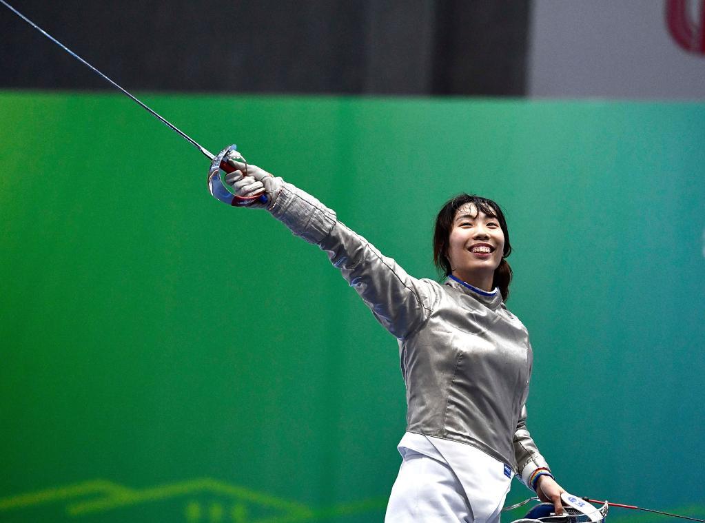 利比亚选手登峰造极击剑项目