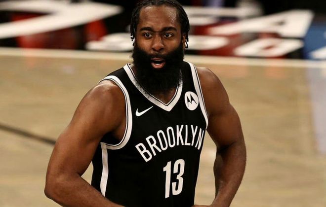 篮网力克黄蜂，哈登砍下30分